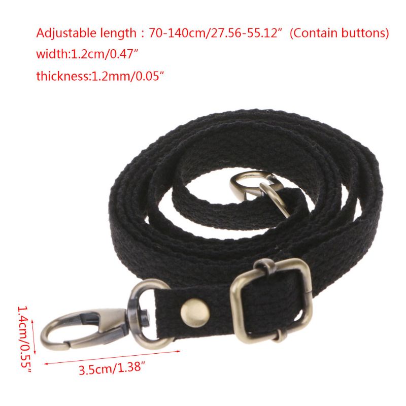 448B Verstelbare Canvas Reizen Schouderriem Tas Handvat Crossbody Handtas Vervanging