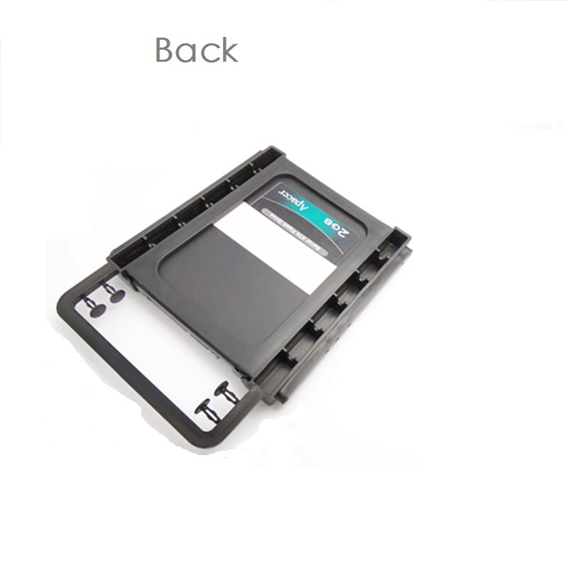 10 stk bk universal 2.5 "  to 3.5 " bås ssd hdd pc harddisk beslag adapter skinne plast adapter monteringsbeslag med kabel