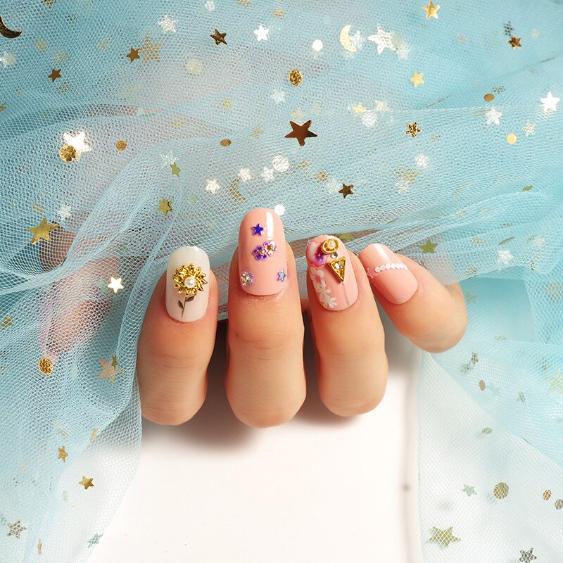 Ins bakgrund tillbehör pärla gasväv fotografi flicka rekvisita kosmetika nageldekoration mobiltelefon skal strass