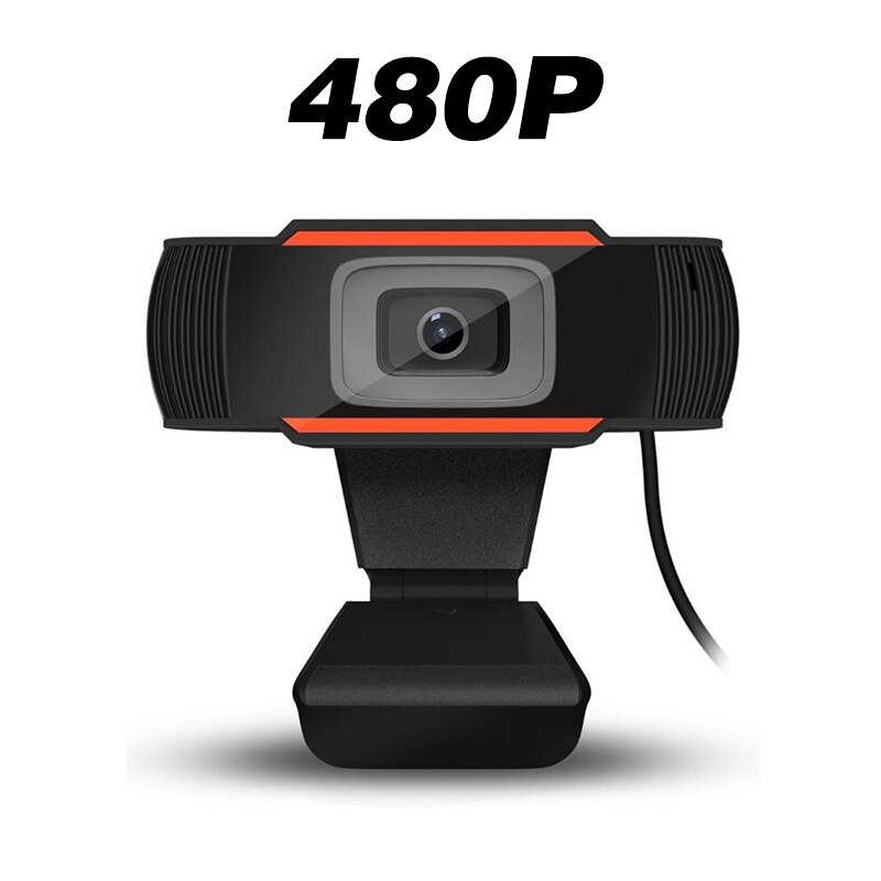 30 Degrees Rotatable USB 2.0 Webcam 1080p Full HD 480P 720P Video Recording Web Camera Logitech Webcam with Micro for PC Network: 480P