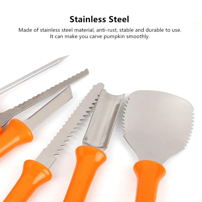 7Pcs Halloween Pumpkin Carving Tools Kit Easily Carve Sculpt Halloween Decoration For Home Kitchen Tools Cocina