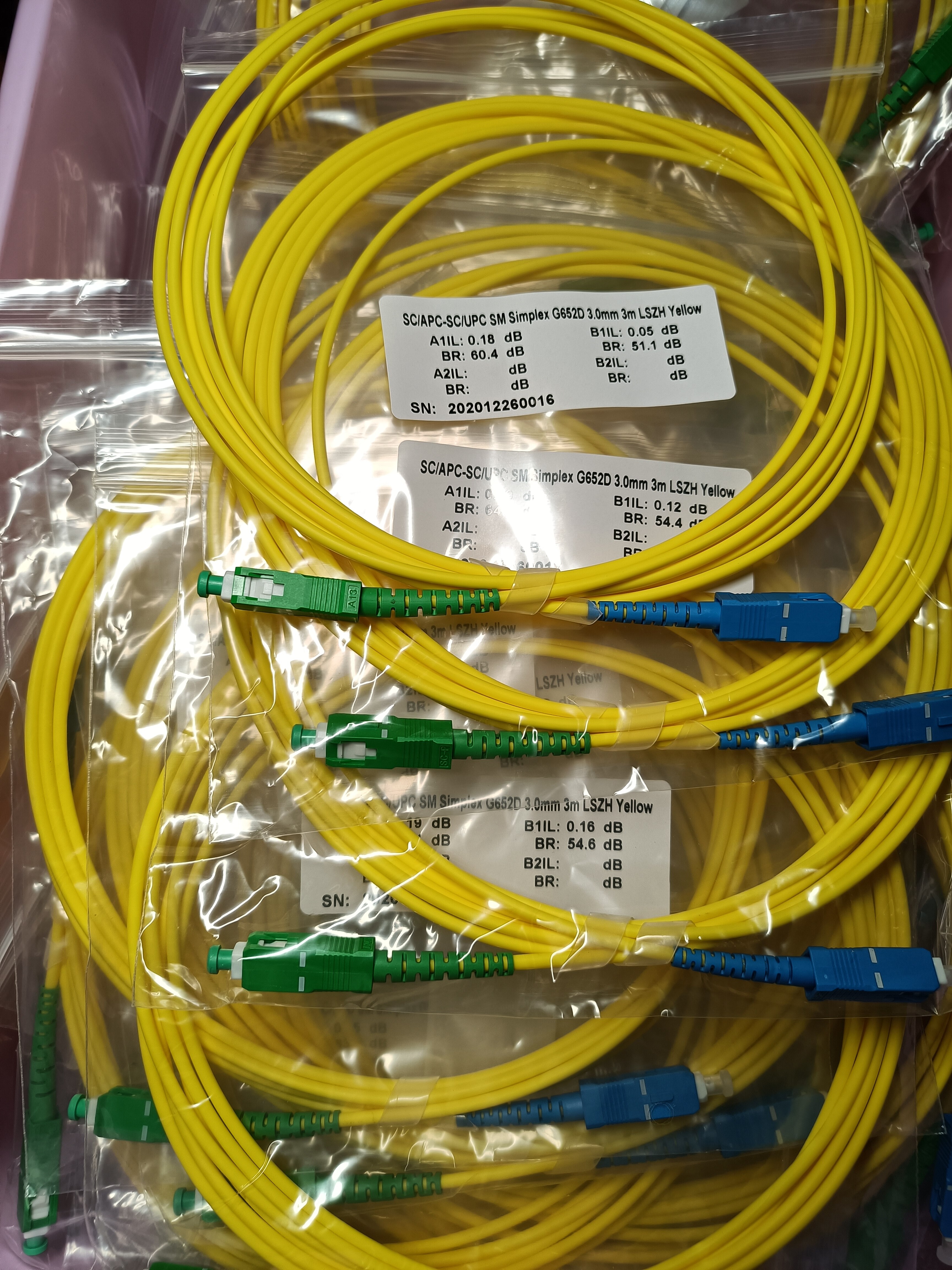10 stk / taske sc / upc-sc / apc simplex mode lszh fiberoptisk patchkabel til catv-netværk