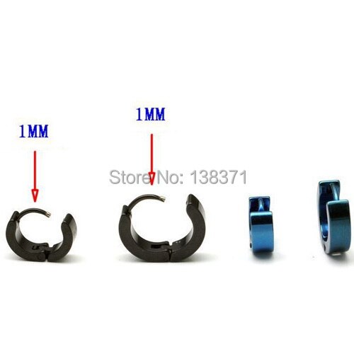 5 Colors for choice 4mm width Male titanium ear buckle earring