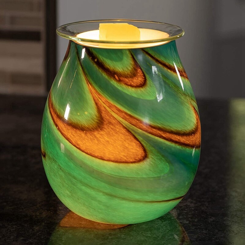 Chauffe-bougie électrique en verre, porte-bougie d&#39;aromathérapie, lampe à cire sans feu, prise américaine