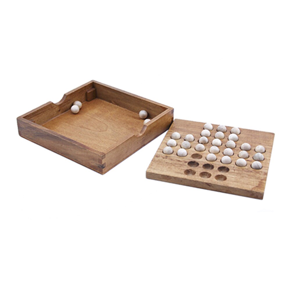 Einzigen Holz Solitär Spiel freundlicher Schach Bord Unterhaltung Erwachsene ungiftig Entwickeln Intelligenz Pädagogisches Spielzeug Klassischen