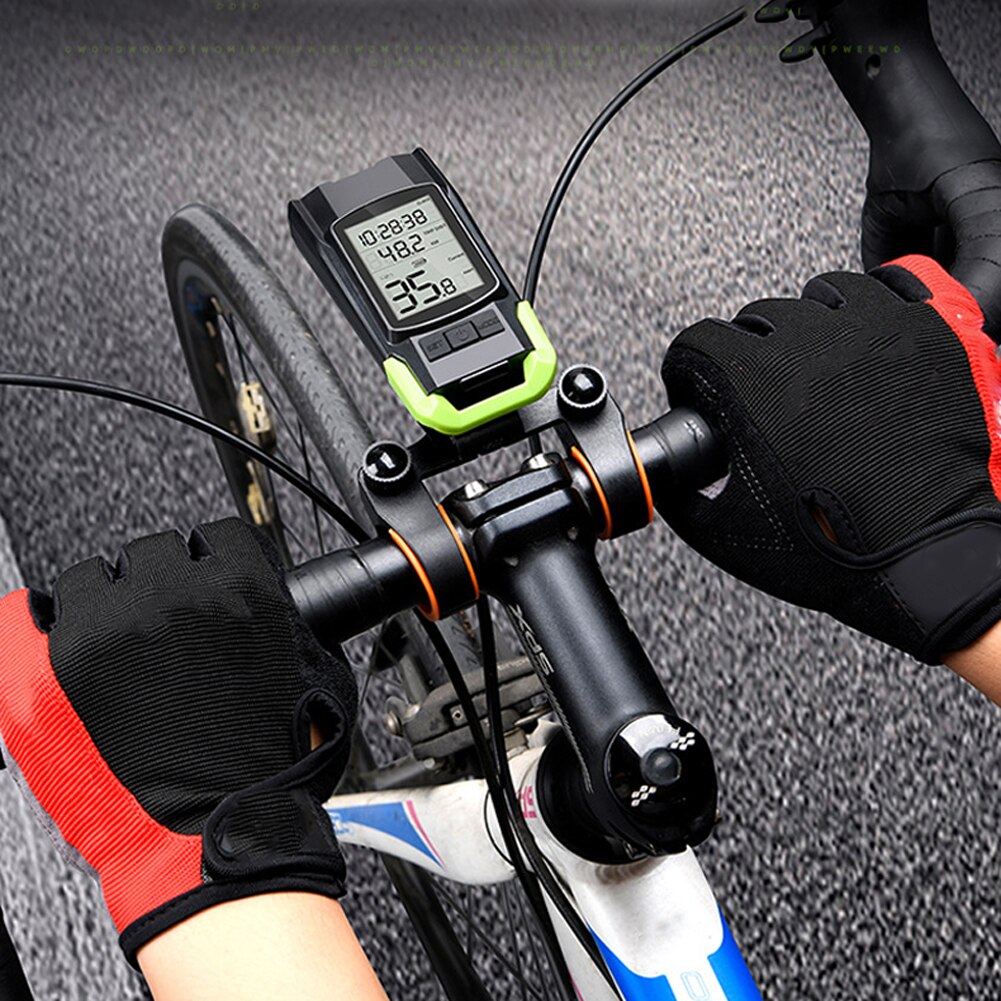 Waterproof 3 in 1 Bike Light Bicycle Computer Flashlight LED Bike Front Light Cycling Horn Waterproof USB Headlight Riding Lamp