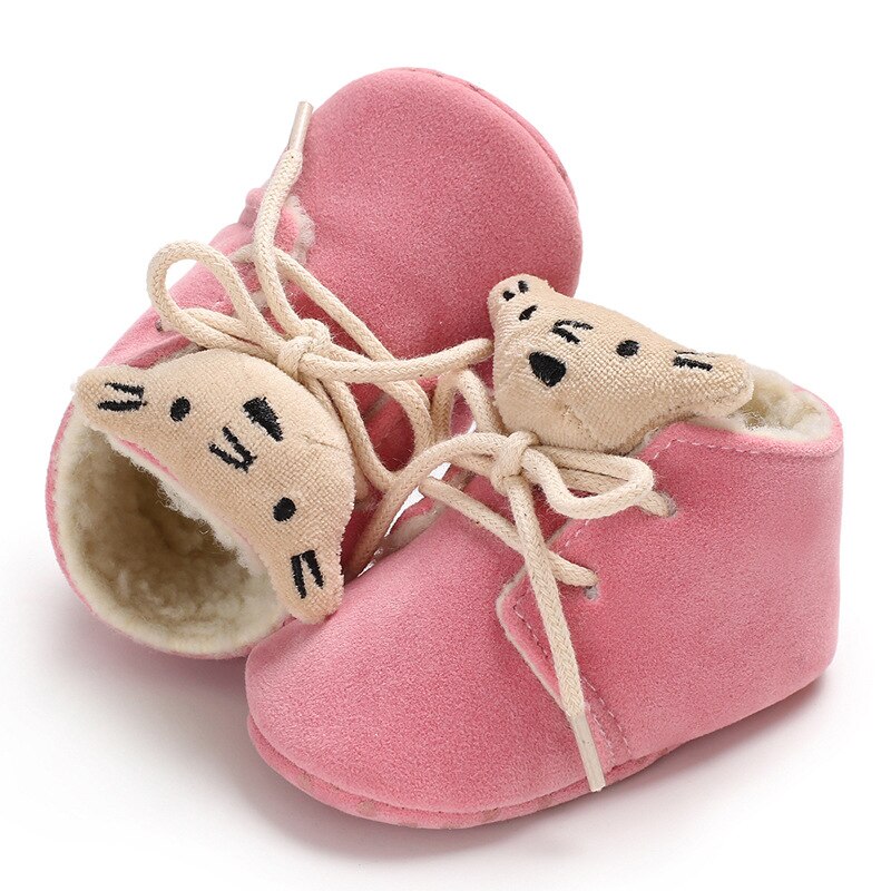 Schattige Kleine tijger Winter Sneeuw Baby laarzen Crib Bebe Jongens Meisjes Super Warm Houden Pu Baby Peuter schoenen kant -up booties