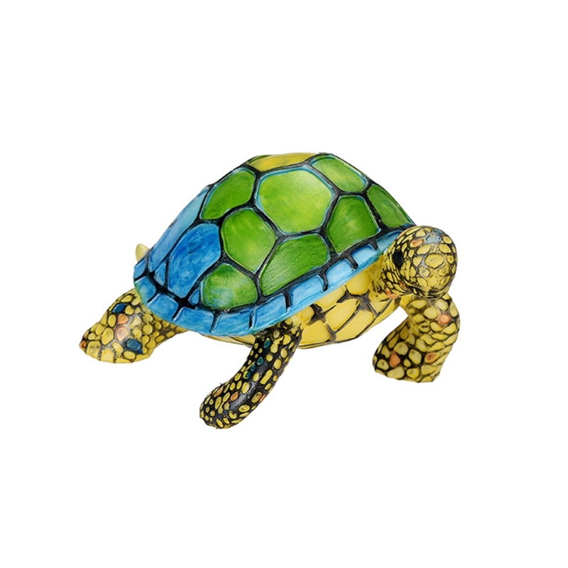 Elegante Buntglas-Tischlampe mit Tierdekoration für Wohnzimmer und Schlafzimmer: YELLOW