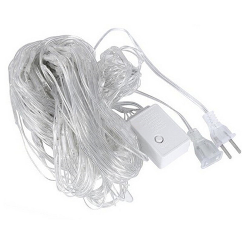 220V Led Net Mesh Fairy String Licht 1.5X1.5M 3X2M 6X4M garland Gordijn Kerst Fairy Light Wedding Party Licht