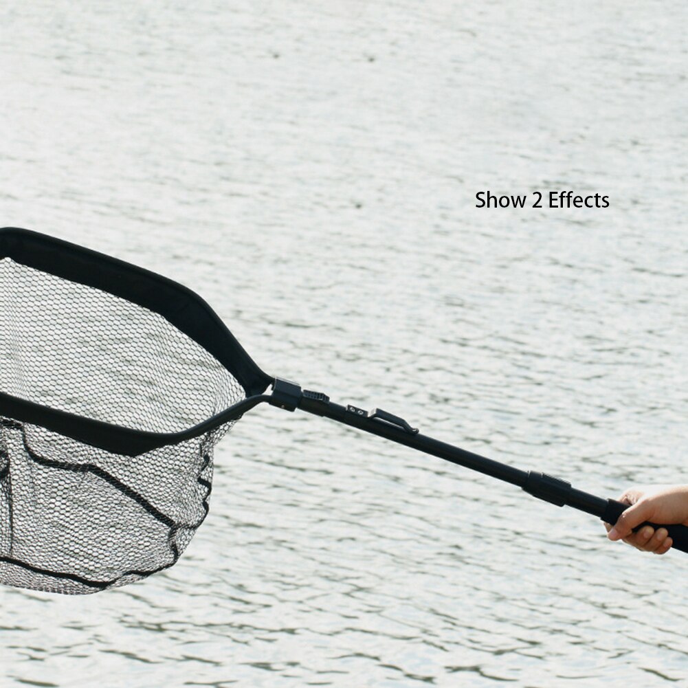 Portable Fishing Net Aluminum Folding Fishing Landing Net Trap Mesh Tackle Gear for Fisherman Angler Fish Tool