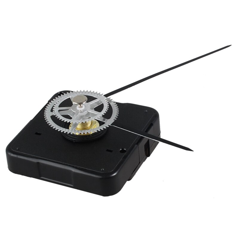 Grote Pointer Diy Klok Plastic + Metalen Textuur Creatieve Gear Wandklok Retro Wandklok Beweging Accessoires Zilver