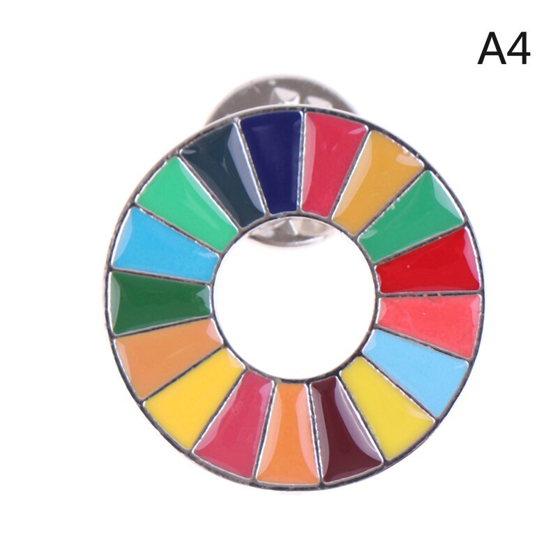 6g målene for bæredygtig udvikling broche united nations sdgs rainbow pin badge smykker til kvinder mænd lgbtq: A4