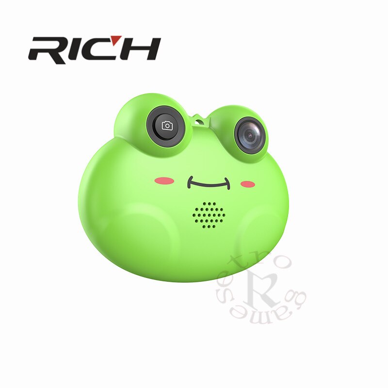 K5 12MP HD Projection Digital Camera Mini Kid Cameras Fotografica Digital Neck Child Photography Video Camera for Child: Green / add 16GB card