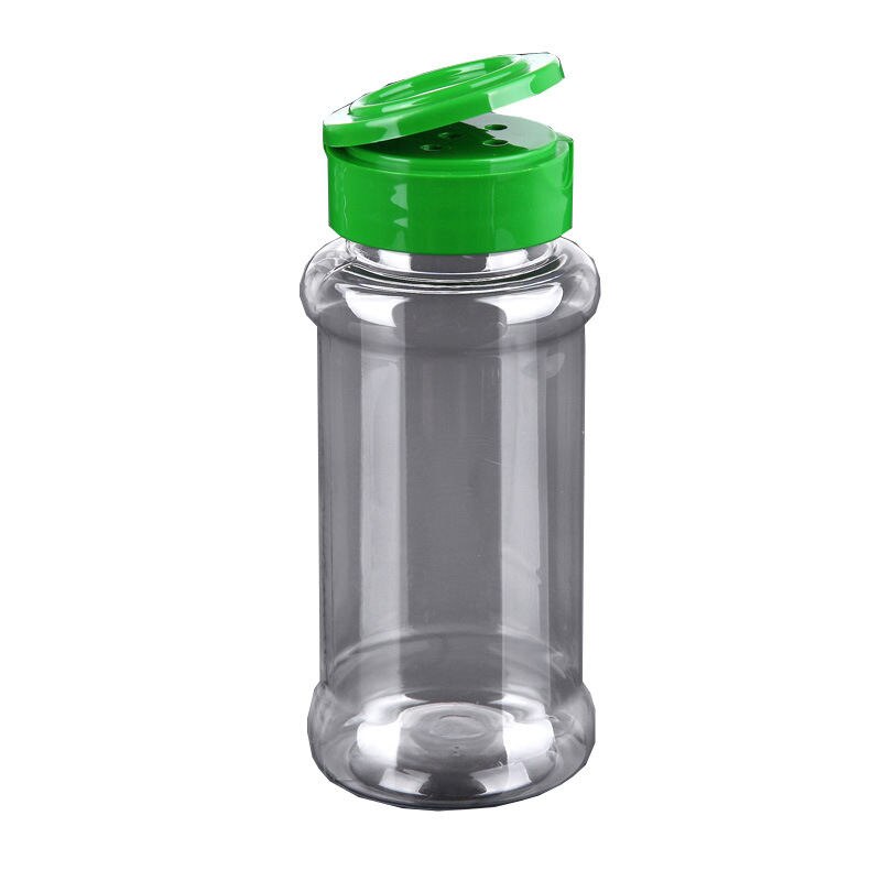 4 unids/set de plástico, sal, pimienta, aceite vinagre Cruet de la coctelera de barbacoa condimento puede botella transparente olla cocina Accesorios