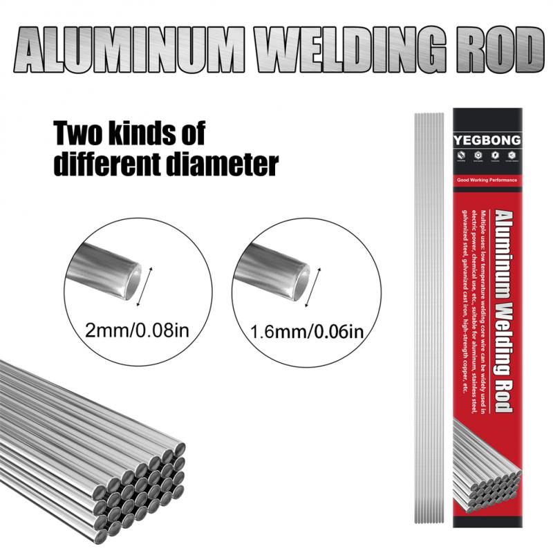 10Pcs Universele Lassen Elektroden Solderen Koperen Aluminium Lassen Staven 1.6/2Mm Lage Temperatuur Smelt Lassen Gevulde draad