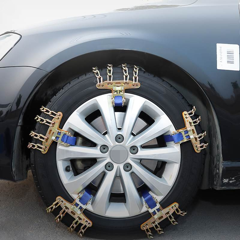 de cadenas, ruedas para camiones y coches, neumático de nieve, cadenas de hielo, cinturón de invierno antideslizante, cadena para ruedas SUV, seguridad en carretera y barro