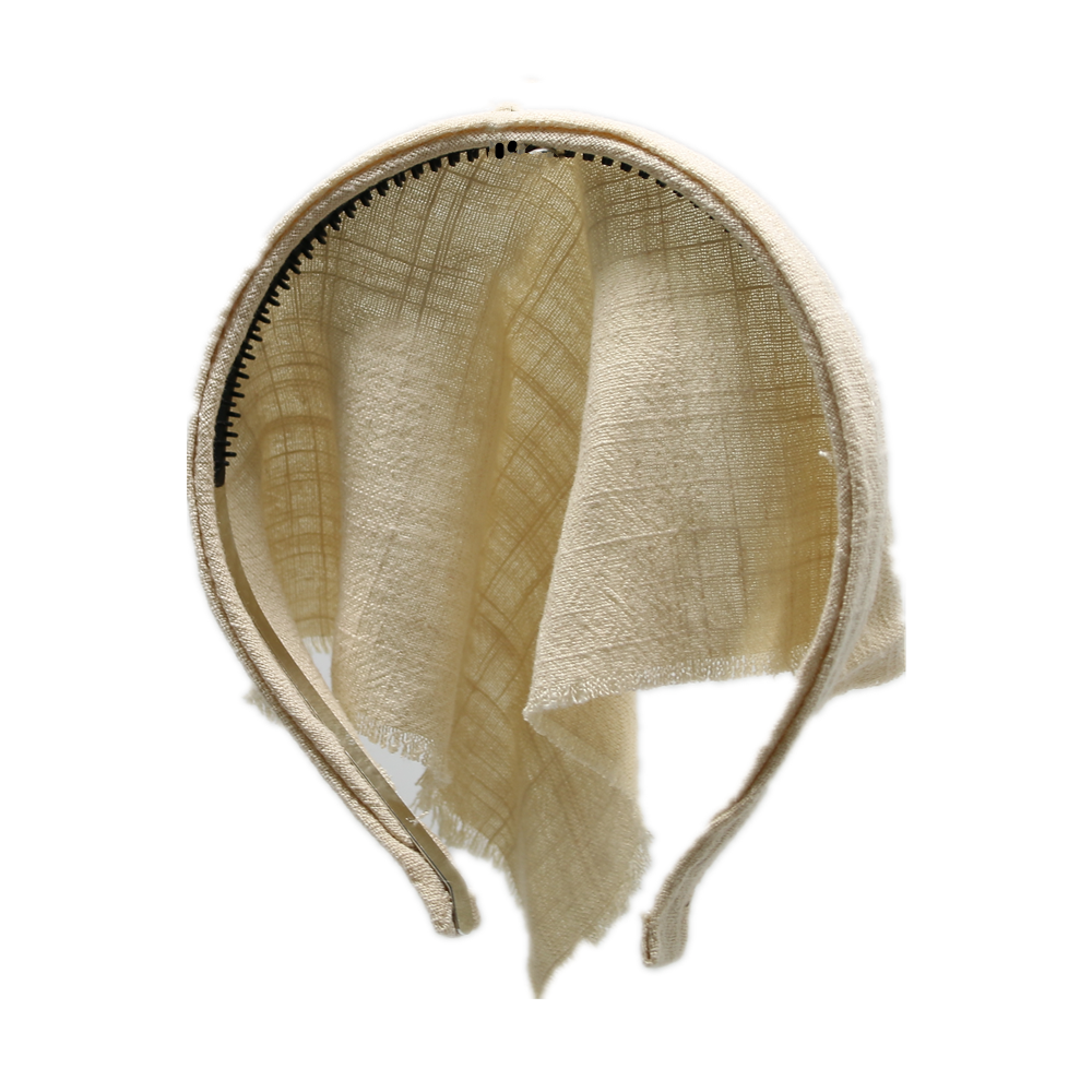 Bandana de tela vaquera para niña, Bandana de lino, accesorios para el cabello, novedad de primavera y verano: Gris claro