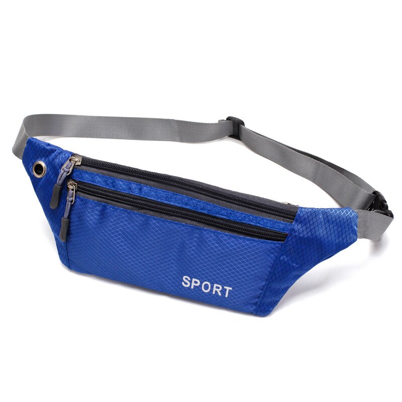 Fanny Pack Vrouwelijke Sport Mode Waterdicht Borst Handtas Unisex Heuptas Dames Taille Packs Buik Riem Tassen portemonnee: blue