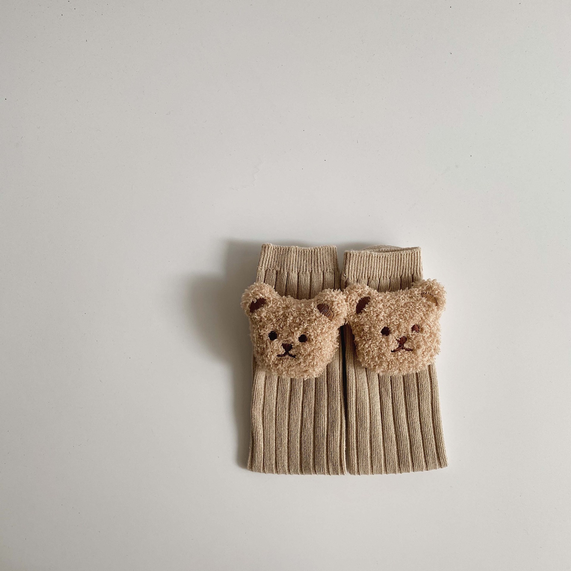 Baby Socks Kids Toddler Boys Knee High Long Soft Cotton Cute Bear Children Socks Baby Girl Socks 0 To 3 Years Spring Clothes: beige