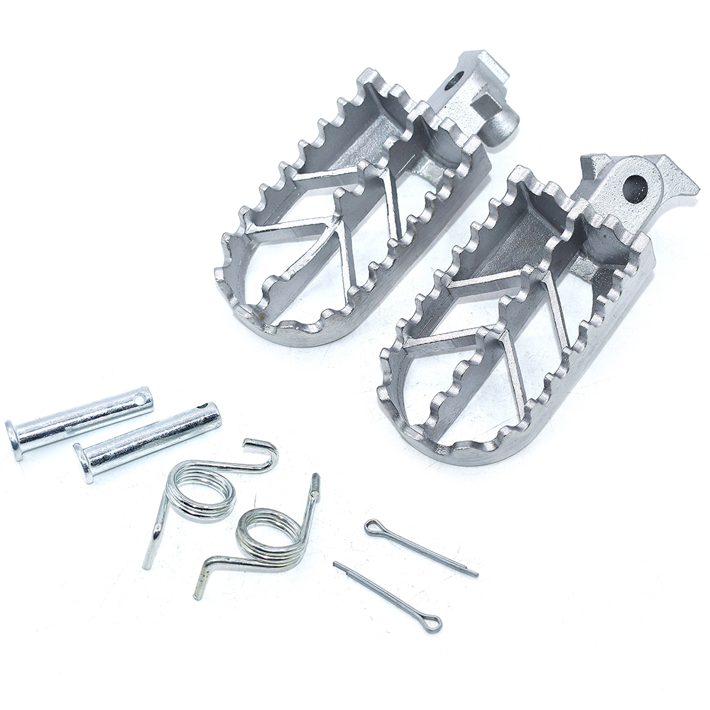 Motorcycle Stainless Steel Footpegs Foot Pegs Rest For Pit Dirt Motor Bike Pitster Pro XR50 CRF50 CRF70 SSR Thumpstar Motocross: army green