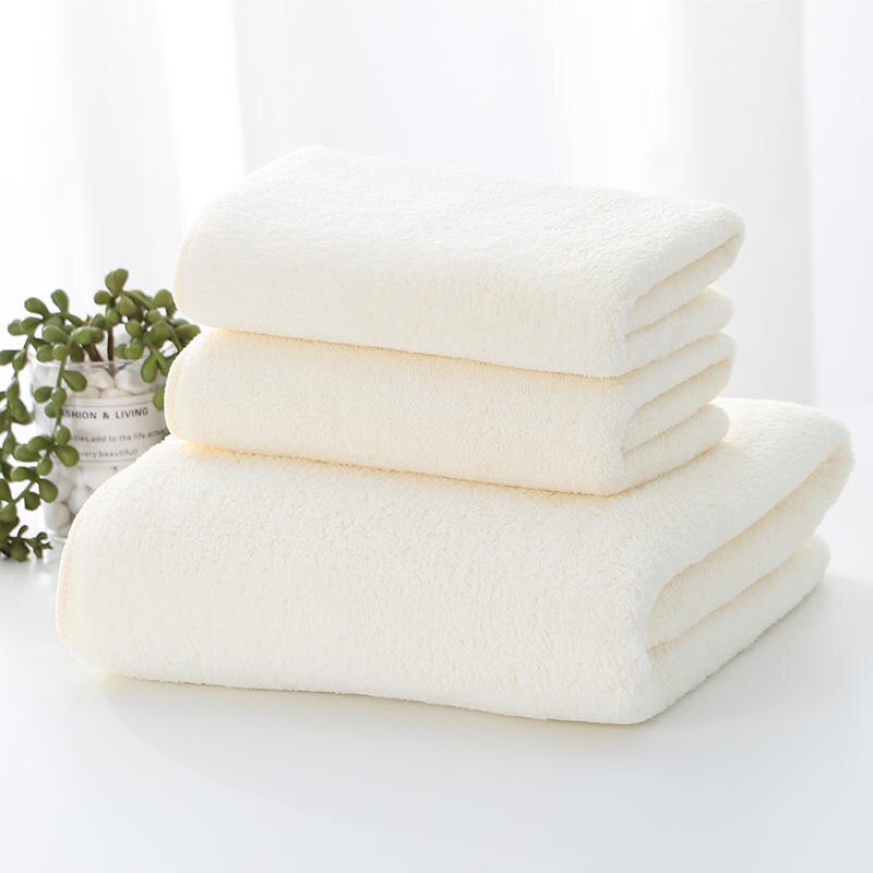 Håndklæder sæt koral fleece blødt badehåndklæde og ansigt håndklæde høj tæthed håndklæder til bad og sauna meget absorberende badehåndklæde: 4 myx baise