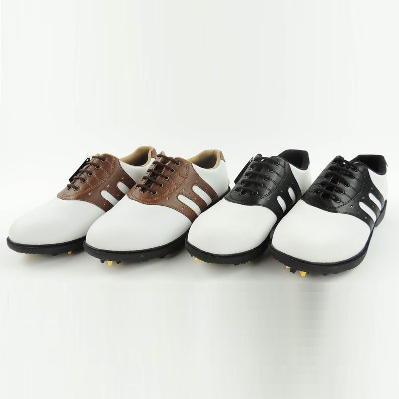 Buty golfowe męskie plus rozmiar 40-46, skórzane, oddychające, wodoodporne, robić aktywności, z kolcami robić paznokci, antypoślizgowe buty golfowe