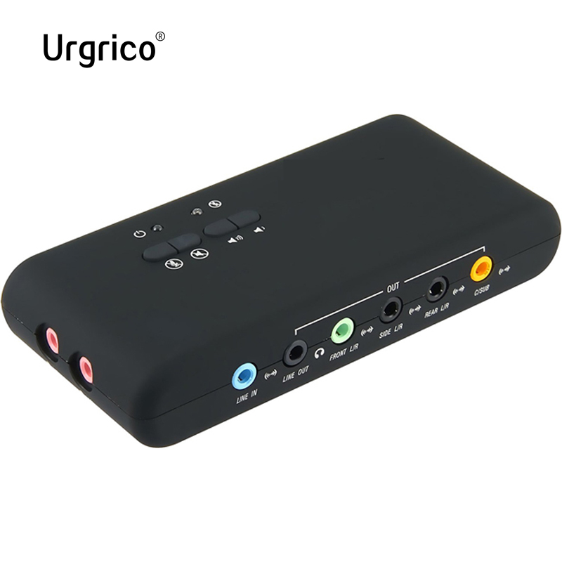 Urgrico Externe Geluidskaart Met Spdif &amp; Usb Verlengkabel Remoted Wake-Up Studio Record Usb 7.1 Geluidskaart voor Pc Computer