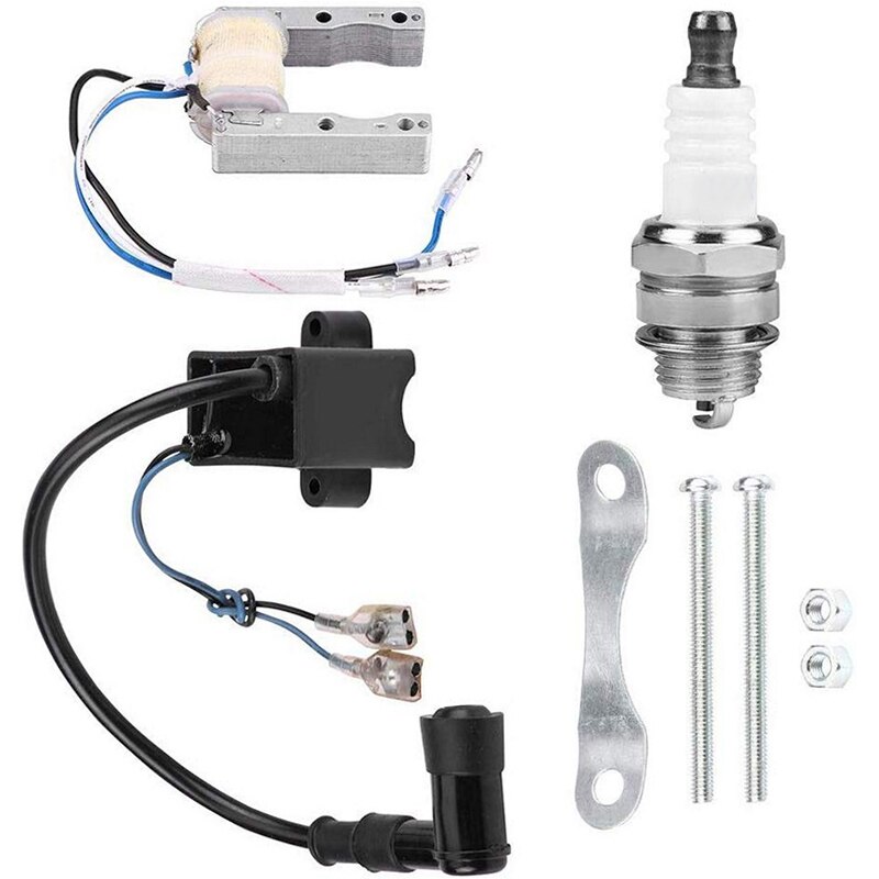 CDI Ignition Coil Easy To Install Magneto Coil System For Motorized 49cc 66cc 80cc Engine Bicycle Spark Plug