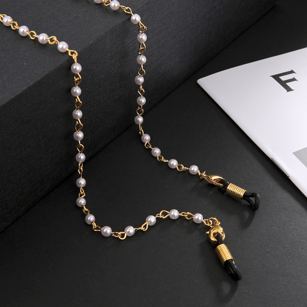 Skyrim Chic Pearl Beaded Glasses Chain Women Sunglasses Chains Lanyards Neck Strap Rope Reading Eyeglasses Cord