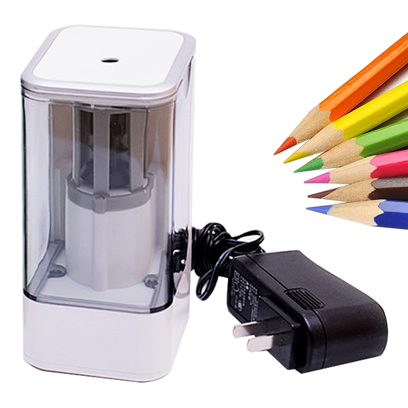 Electric Pencil Sharpener Automatic Electronic And One Hole Plug In Use Safety For Kids