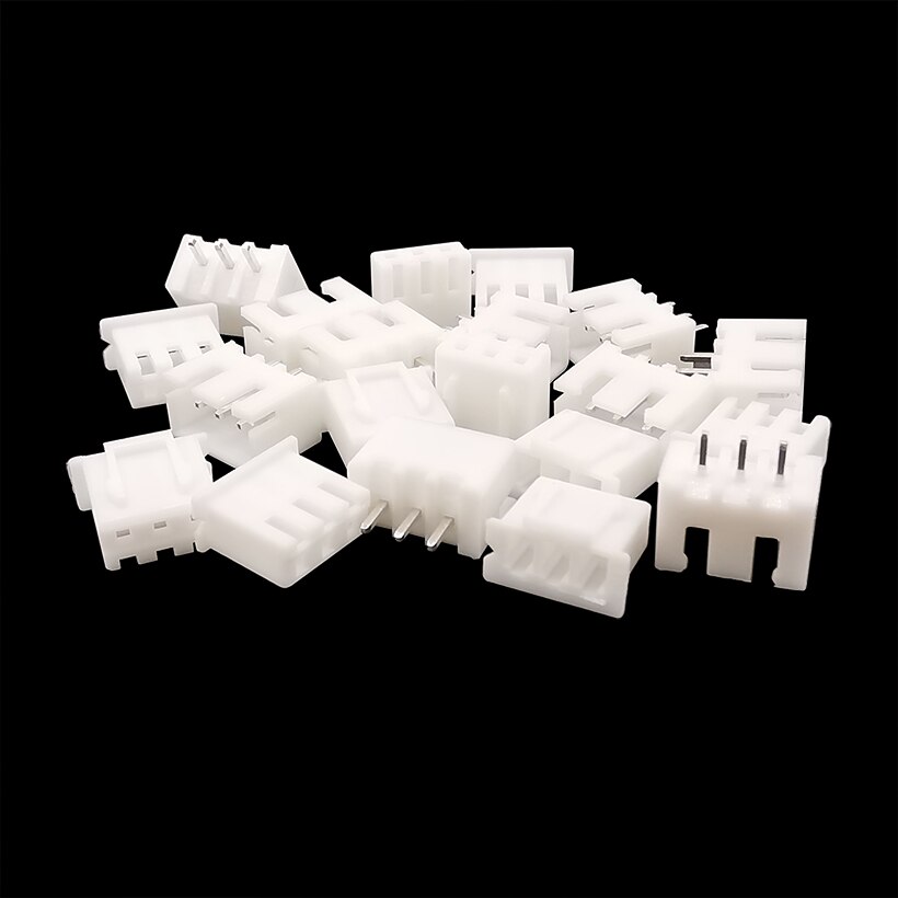 100PCS XH2.54 3Pin JST Terminals Connector Pitch 2.54mm Plastic Shell Housing Male Plug Female Socket Terminal Blocks Adapter: Male Female 50Pairs