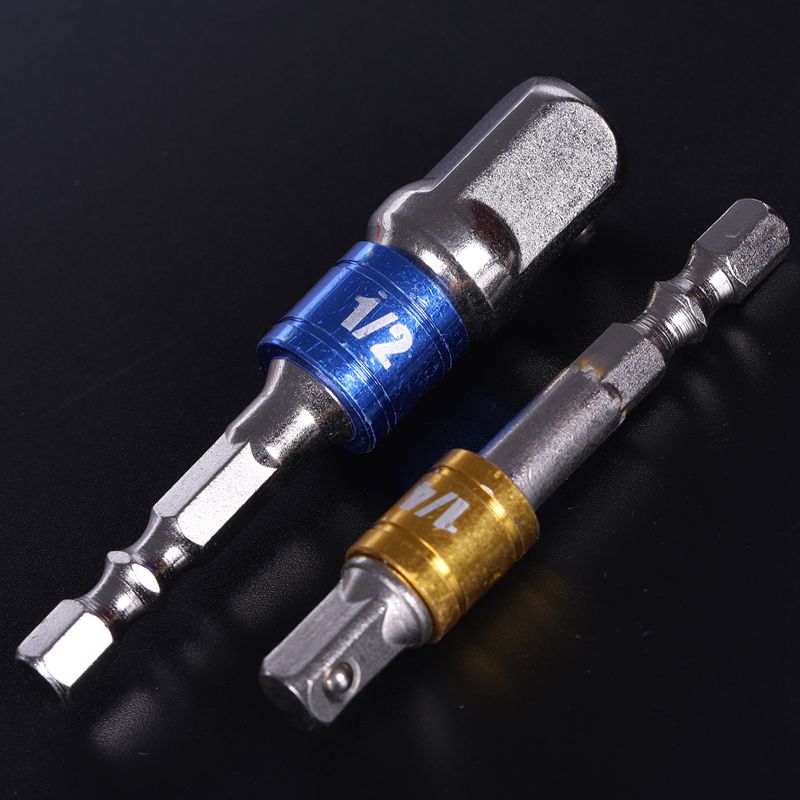 (3 st) pe -14000 elhandverktyg hylsor adapterset, sexkantsmuttrar förskruvning borr slaghylsa förlängningsbits adapter socket wr