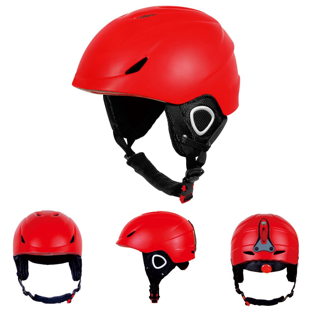 Beschermende Helmen Skateboard Snowboarden Skiën Helm Slagvastheid Ventilatie Veiligheid Sport Helm Fietsen Hoofddeksel: Rood