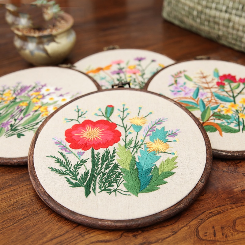 DIY 3D Ribbons Embroidery for Beginner Needlework Practice Kits Cross Stitch Wall Painting Art Home Decoration Meet Sets