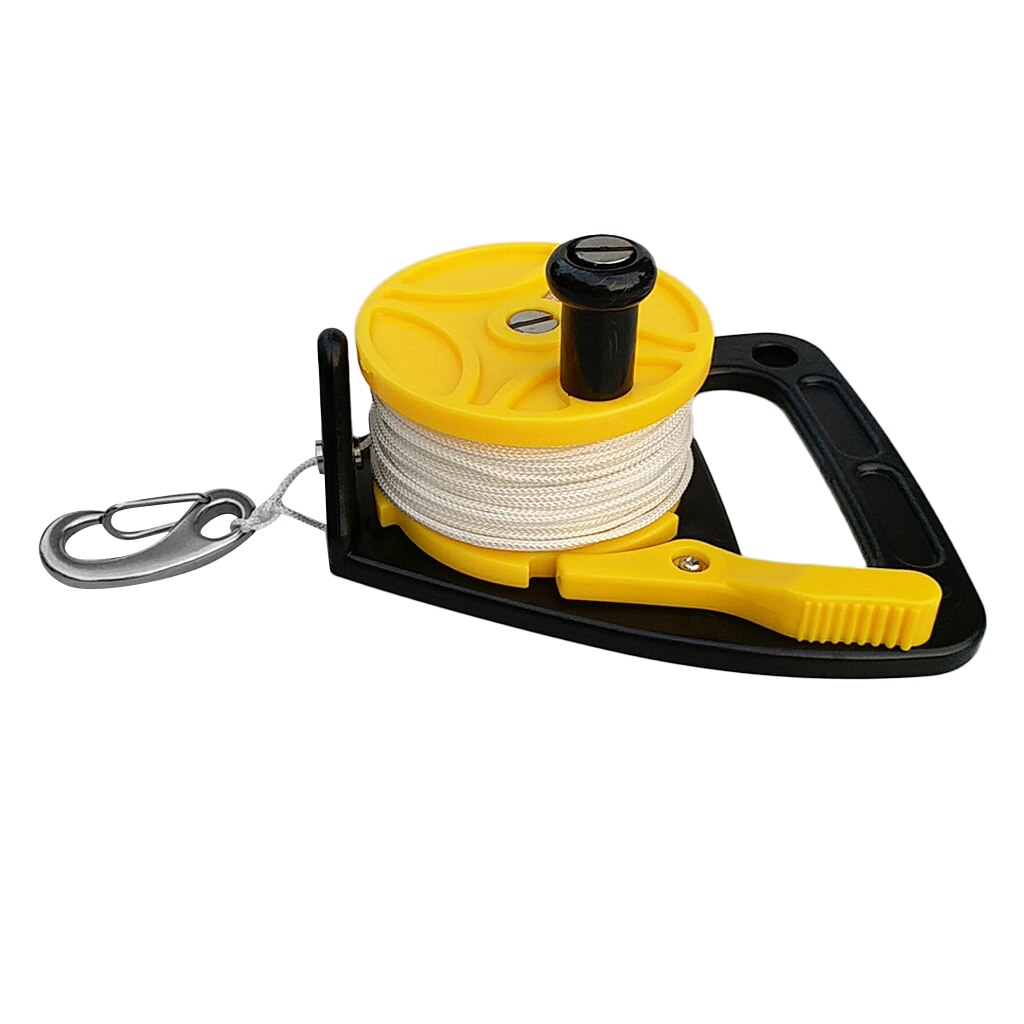 Compact Dive Reel &amp; Handvat, Duim Stopper, Lijn, Clip Voor Scuba Duiken Duiker