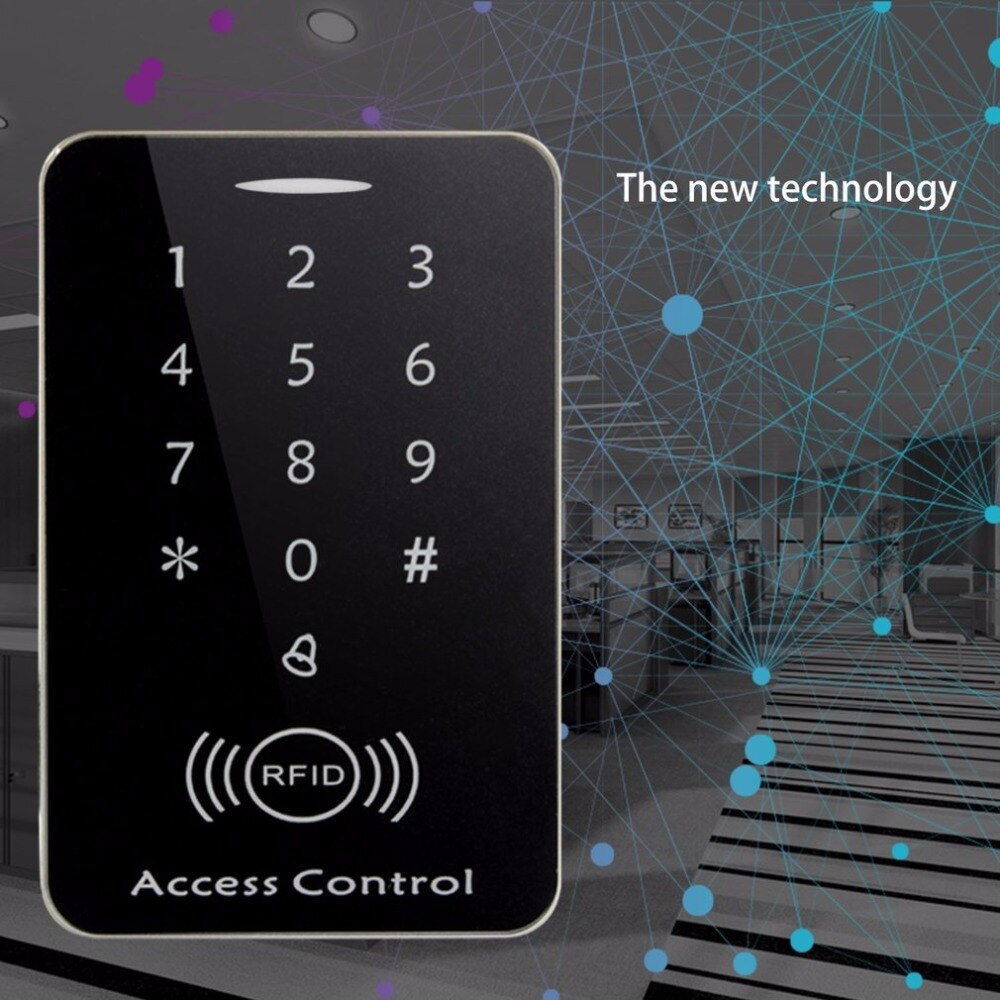 LESHP RFID standalone access control card reader with digital keypad+10 TK4100 keys for home/apartment/factory secure system