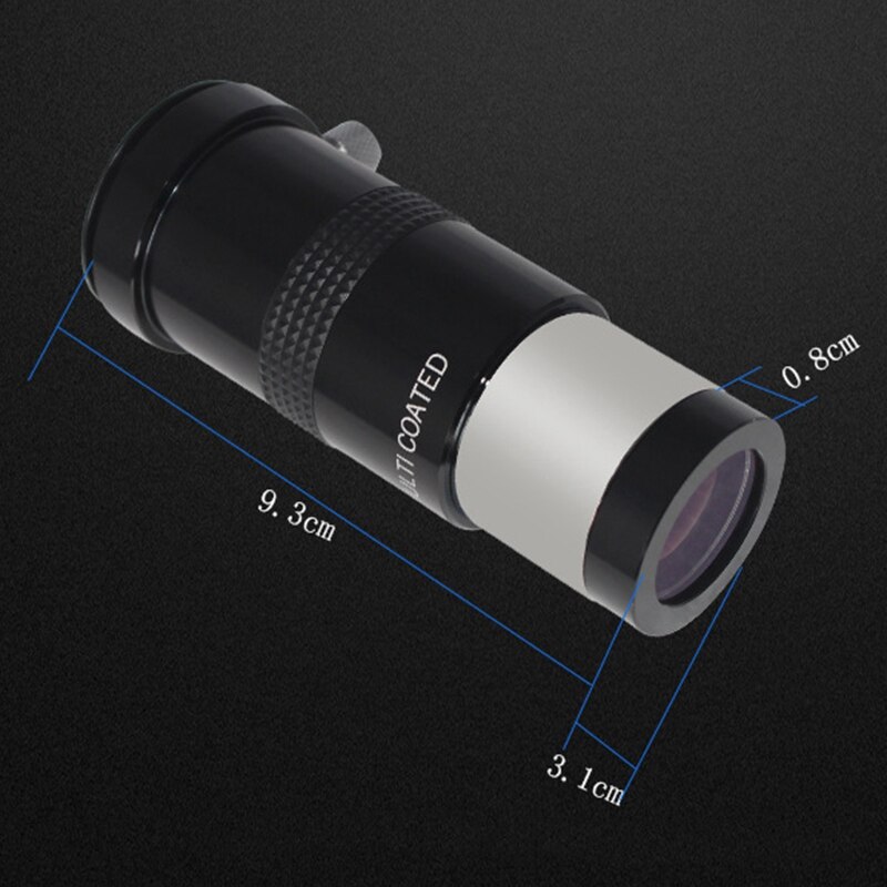 Lente Barlow 3X de 1,25 pulgadas para telescopio ocular de Metal utilizado para fotografía astronómica