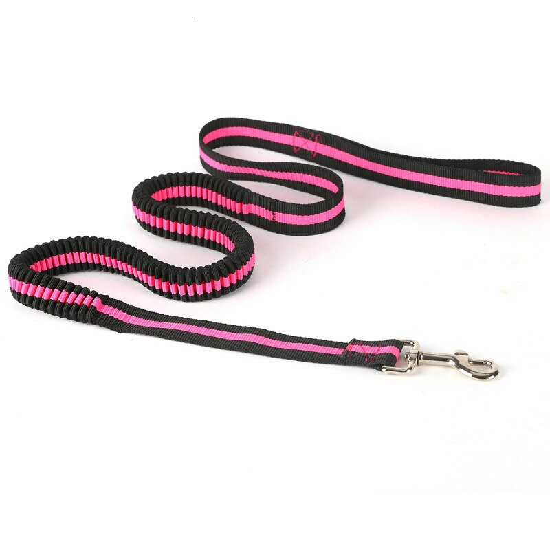 Benepaw højelastisk bungee hundesnor stærkt reb letvægts quick release nylon hvalpe hundesnor til små mellemstore hunde: Lyserød
