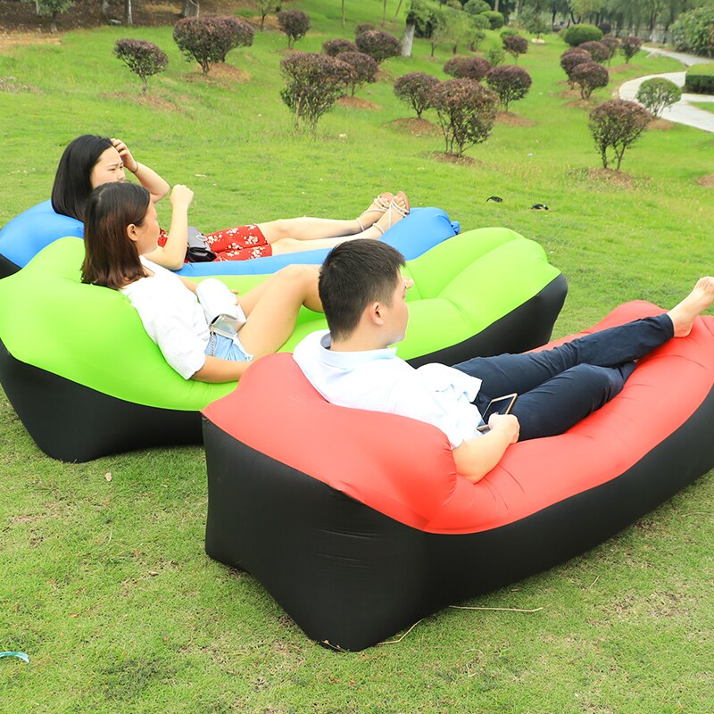 aufblasbare Liege Luft Sofa Tragbare Wasser nachweisen Anti-Luft Undicht Ideal Couch für Hinterhof sehen Strand Luft Couch
