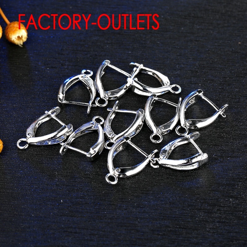 925 Sterling Silver Earrings Findings For Home Made DIY Jewelry Parts Price for Single pair Silver Simple