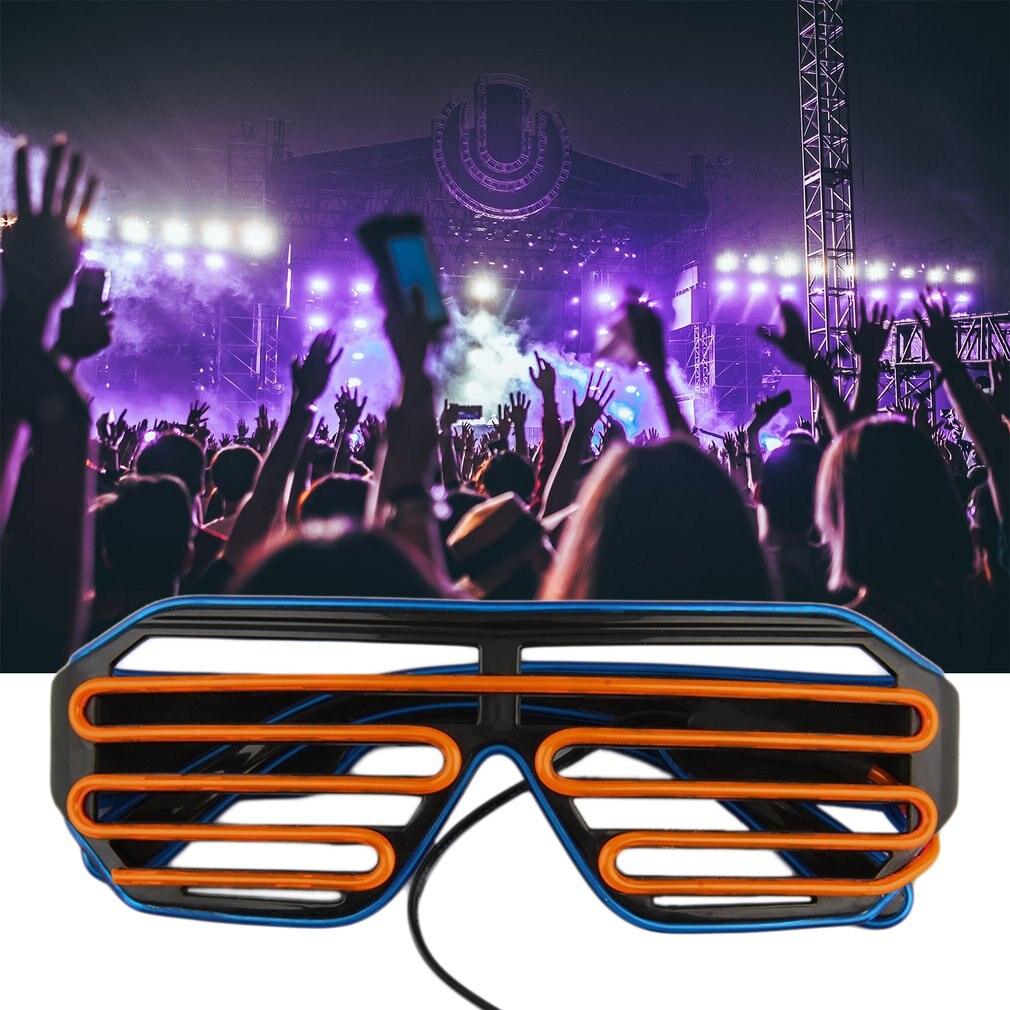 Smart Remote Led Gläser Steuer EL Glas EL Draht Neon LED Licht Up Shutter Shaped Gläser Rave DJ Helle kostüm Party