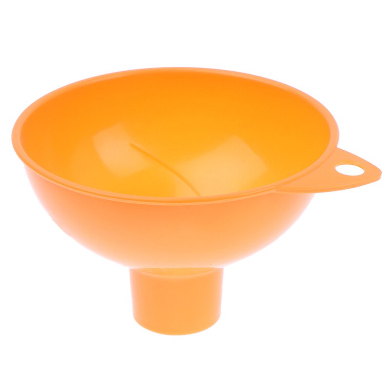 Plastic Oil Fuel Funnel Hopper Kitchen Gadgets Home Wide Mouth Wear-Resistant 1 Pcs: Orange