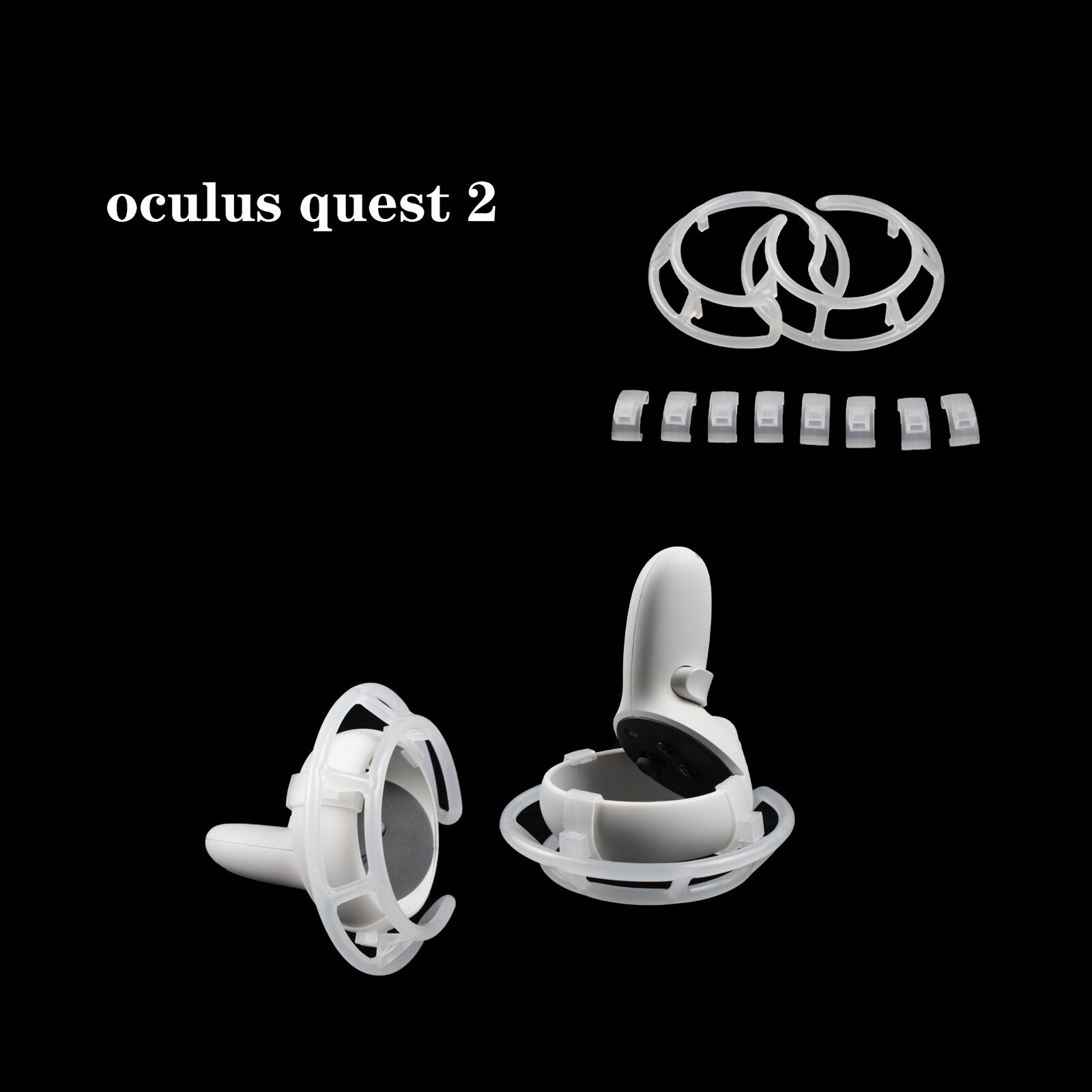 1Pair Protective Guard Cover for Oculus Quest 2 VR Touch Controller Grip Non-slip Sleeve Frame Bumper for Oculus2 Handle Parts