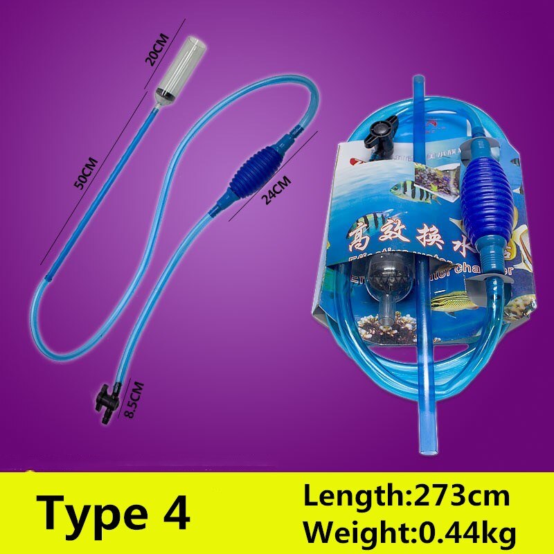 Aquarium Siphon Staubsauger Aquarium Kies Reiniger Werkzeug Halbautomatische Wasser Ändern Bausatz Aquarium Reinigung Zubehör: 4