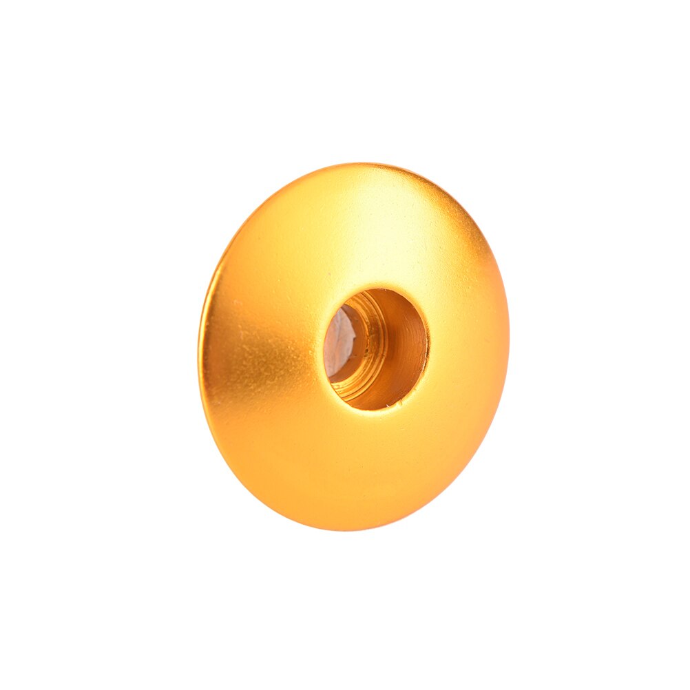 5 färger aluminiumlegering headset cap cykel cykel headset cap 28.6mm dammtät topp mtb cykel stam täcka: Gul