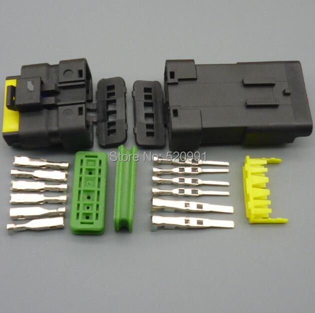 shhworldsea 6 pin male female automotive throttle valve plug wiring harness waterproof connector 211PC069S0049 211 PC069S0049