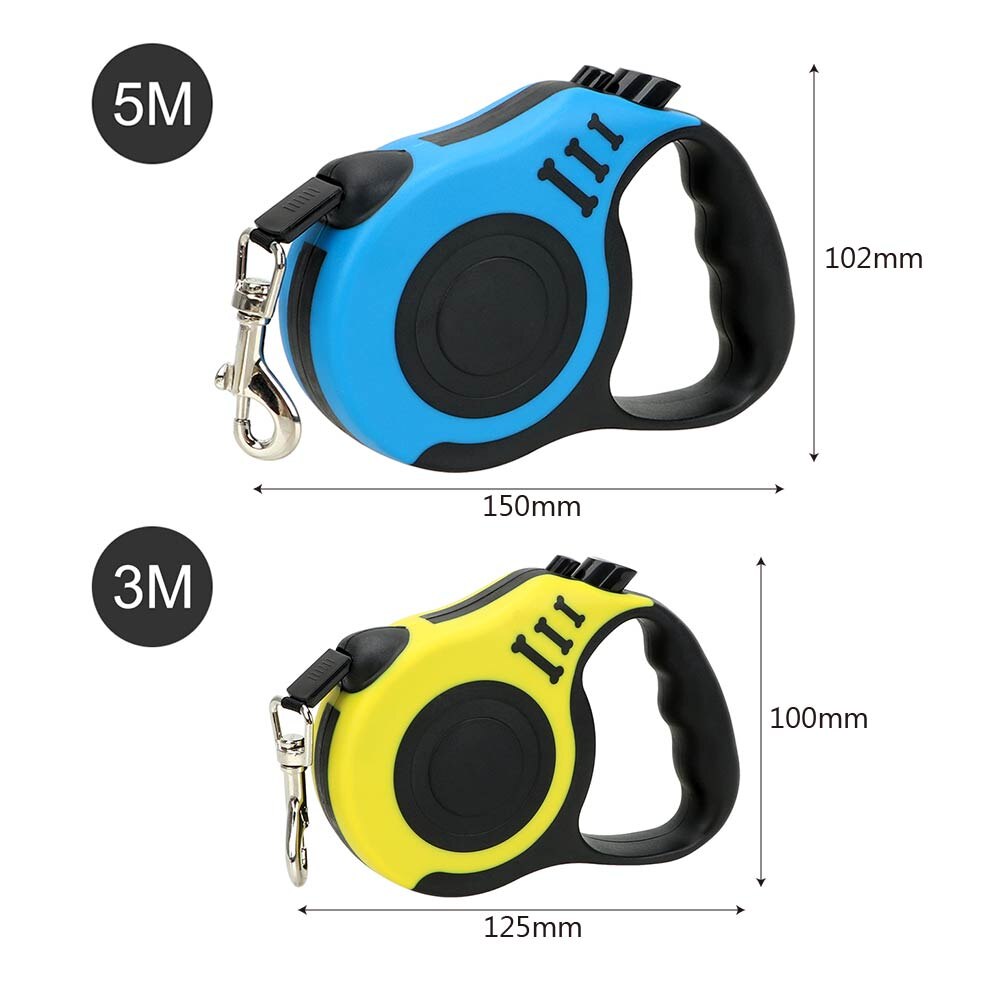 3 meter /5 meter Retractable Dog Leash Puppy Cat Traction Rope Belt Automatic Flexible Dog Lead Dogs Walking Running Leads