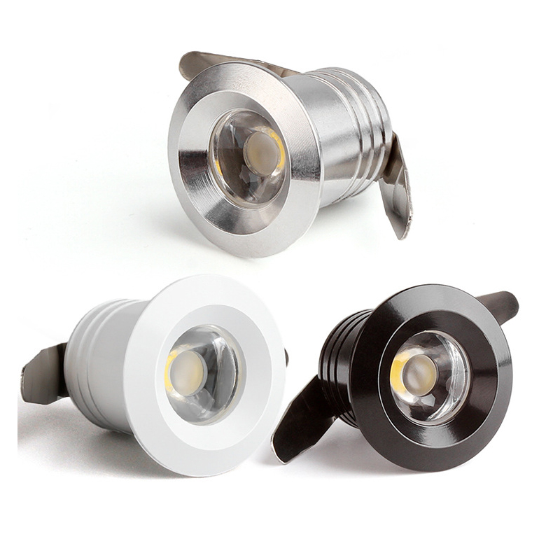 1W LED Mini Teto Pequeno Holofote Abertura 20mm Buraco Recesso Display Vinho Fundo Armário Luz 110V 220V