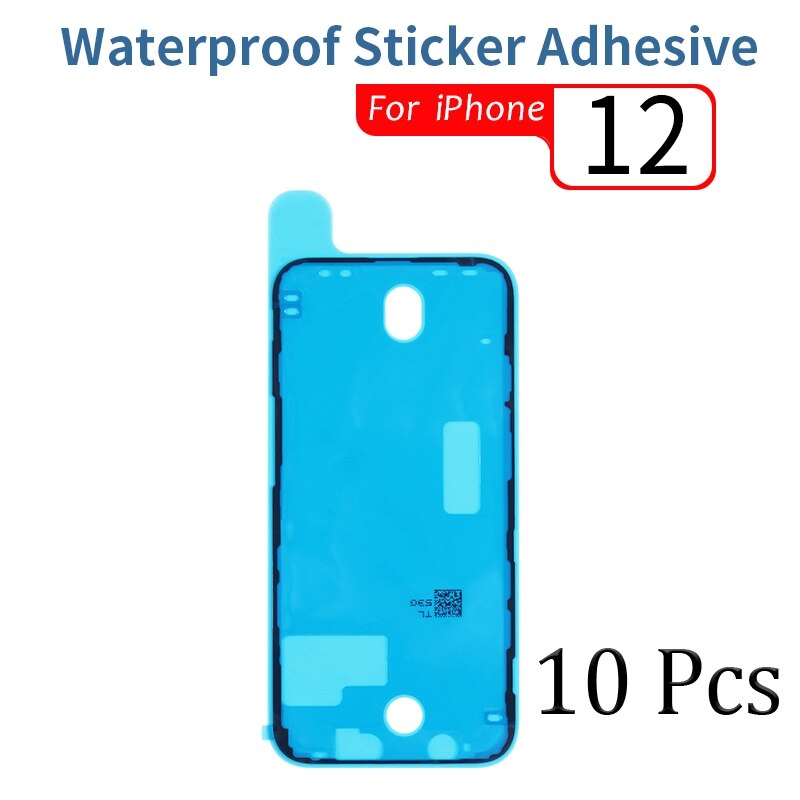10 sztuk wodoodporna naklejka dla iPhone 6 6s 7 8 Plus X XS MAX XR 11 12 Pro Max wodoodporna naklejka klej ekran LCD klej: 10 Pcs For iPhone 12