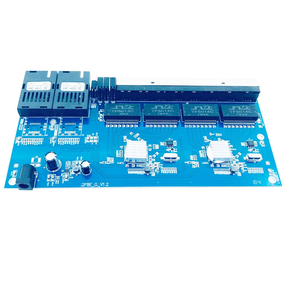 Gigabit Fiber Sc 8 Port 10/100/1000Mbps RJ45 Ethernet Fiber Switch Enkele Vezel Single Mode Media converter Pbca Board